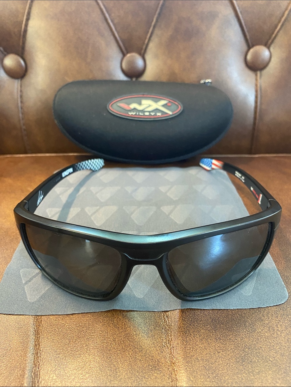 Wiley X Kingpin Black Wrap Sunglasses Joey Logano Signature Edition Rare 🏁